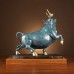 Colored Copper Announcement Cow Ornament